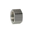 Closing cap (hexagonal design), G 1/8, AF 14, nickel-plated brass