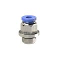 Straight push-in fitting »Blue Series« mini, M6 o., hose ext. Ø 4