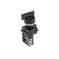 3/2-way mini valve, manual, rotating lever, NC mono. M5 side