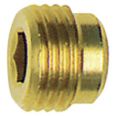 Locking screw, Hexagonal socket, without flange, G 3/8, Brass