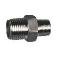 Double threaded nipple red. Hexagonal, G 1/4 o., G 1/8 o., AF 15