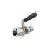 Block valve pressure gauge, Bushing-taps, stainless steel, G 1/2