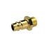 Nipple for couplings I.D. 7.2 - 7.8, bright brass, G 1/8 ET