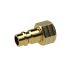 Nipple for couplings I.D. 7.2 - 7.8, bright brass, G 3/8 IT