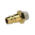 Nipple, I.D. 7.2 - 7.8, bright brass, G 1/2 ET, Thread coating