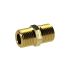 Double threaded nipple, Conical, R 1/8 a., R 1/8 a., AF 12, Brass