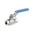 Stainless steel ball valve, length acc. to DIN 3202-M3, G 1/4