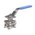 Stainless steel ball valve, length acc. to DIN 3202-M3, G 1 1/4