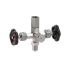 Pr.gauge double block.valve,taps-tension sleeveG1/2,stainl.steel