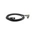 M12 connection cable, LED display, 4-pin, 2 m, angled, PUR