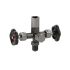 Pr.gauge double block.valve, taps-tension sleeve G1/2,burn.steel