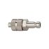 Nipple for couplings I.D. 2.7, nickel-plated brass, for hose 5x3