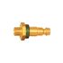 Captive nipple I.D. 5, Bright brass, G 1/4 ET, green