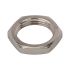 Hexagonal counter nut, M12x0.75, nickel-plated brass