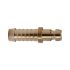 Tempered plug-on connector DN 6, Brass, Hose connection 9 mm