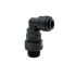 Angled screw-in fitting POM, G 1/2 o., for hose exterior Ø 12 mm
