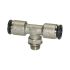 T-steekfitting »click-clock«, draaibaar,G3/8 bu.,slang Ø 12