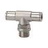 T-steekfitting »metallica« draaibaar, G1/4 bu., slang-Ø 10