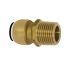 Screw-in connector, Brass, G 1/2, for pipe exterior ø 15 mm