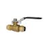 Ball valve, Brass, »sharkbite«, for pipe ø 15 mm