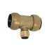 T-reducer connector, brass, for pipe Ø1 15 mm, for pipe Ø2 28 mm
