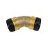Angle connector 45°, Brass, »sharkbite«, f. pipe exterior ø 15 mm
