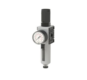 Filter regulator »FUTURA«, PC, Size 1, G 1/4, 0.1-1 bar, Semi a.