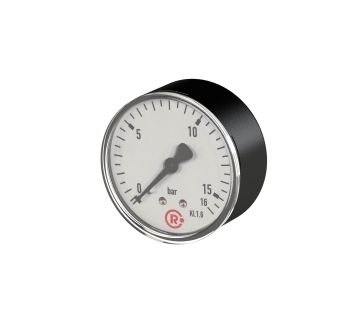 Standard pressure gauge, rear centric, G 1/8, -1 / 0 bar, Ø 40