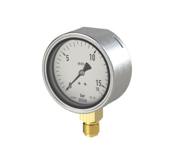 Pressure gauge, robust design, G 1/2, -1 / 0 bar, Ø 100