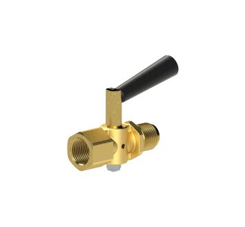 Block valve pressure gauge, Bushing - taps, bright brass, G 1/4
