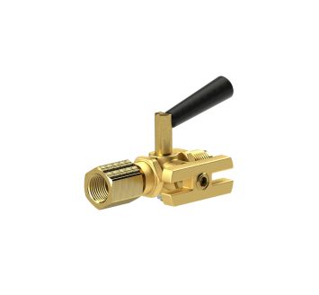 Block valve pressure gauge, taps - rotating bushing, G 1/2