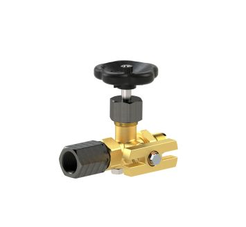 Blocking valve pressure gauge, taps-tension sleeve, brass, G 1/2