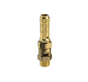 Safety valve, Brass, G 1/2, Trigger pressure 0.2 bar