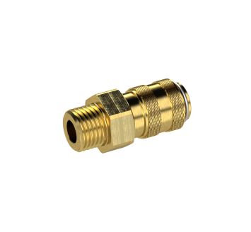 Quick-connect coupling I.D. 5, bright brass, G 1/8 ET