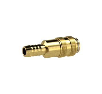 Quick-connect coupling I.D. 5, bright brass, Sleeve I.D. 4