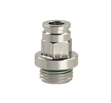 Straight push-in fitting »metallica«, M3 o., for hose exterior Ø3