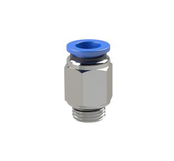 Straight push-in fitting &raquo;Blue Series&laquo;, G 1/8 o., hose ext. &Oslash; 6