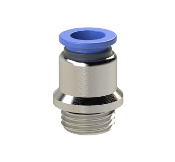 Straight push-in fitting »Blue Series«, round, M5 o.