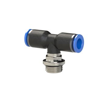 Push-in T-fitting »Blue Series«, rotating, M5 o.