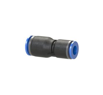Straight push-in connector »Blue Series«, red., hose ext. Ø 6/4