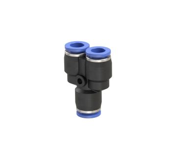 Push-in Y-connector &raquo;Blue Series&laquo;, for hose exterior &Oslash; 4 mm