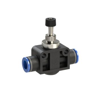 Throttle check valve »Blue Series«, Plug connector, hose ext. Ø 4