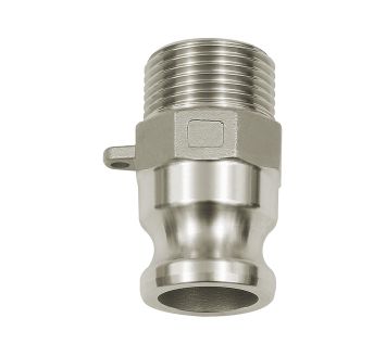 Kamlok quick-connect plug, Exterior thread, F type, 1.4401, R 3/4