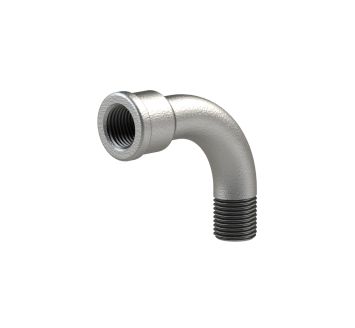 Elbow 1, Long, 90°, IT/ET, Rp/R 1/4, black malleable cast iron