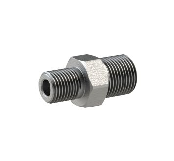 Double threaded nipple 245, ET/ET, reducing, R 3/8, R 1/4