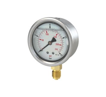 Glycerine pressure gauge »pressure line« G 1/2, 0-40 bar/600 psi