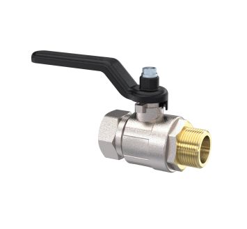 Ball valve standard type, IT/ET, nickel-plated brass, G 1/4