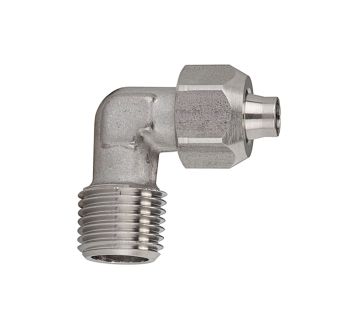 Angled screw-in fitting, R 1/8 o., for hose 6/4 mm, AF 12/10
