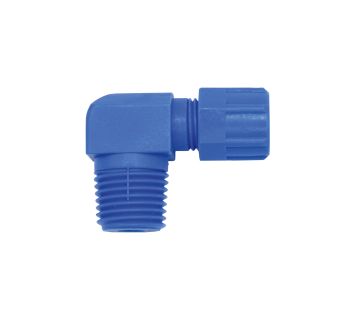 Angled fitting, rigid, R 1/8 o., for hose 6/4 mm