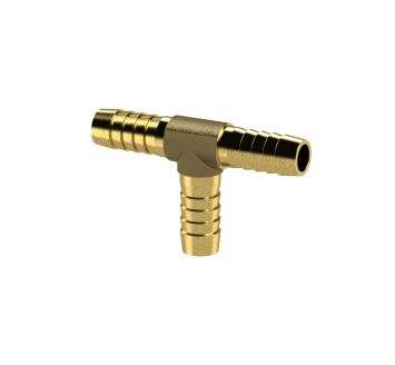 T-hose fitting supports, for hose I.D. 5 mm, brass